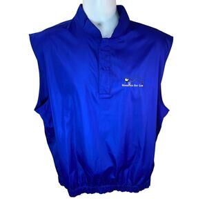 FootJoy FJ Vest Mens Medium Blue Windbreaker Woodstock Golf Club